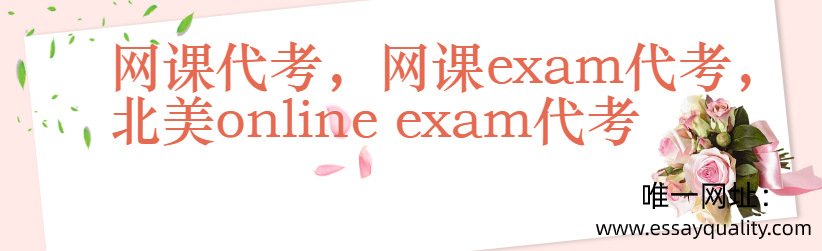 网课代考，网课EXAM代考，北美ONLINE EXAM代考