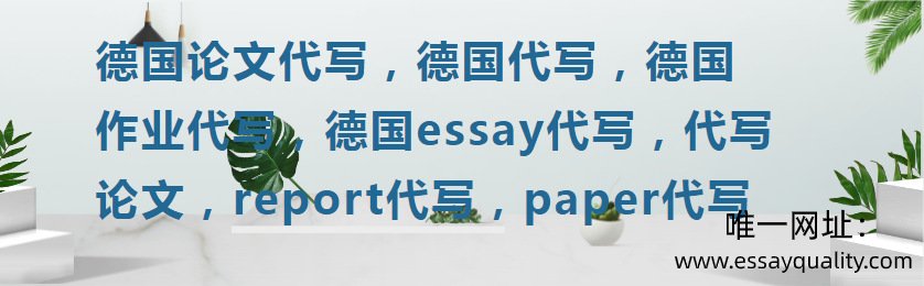 德国论文代写，德国代写，德国作业代写
